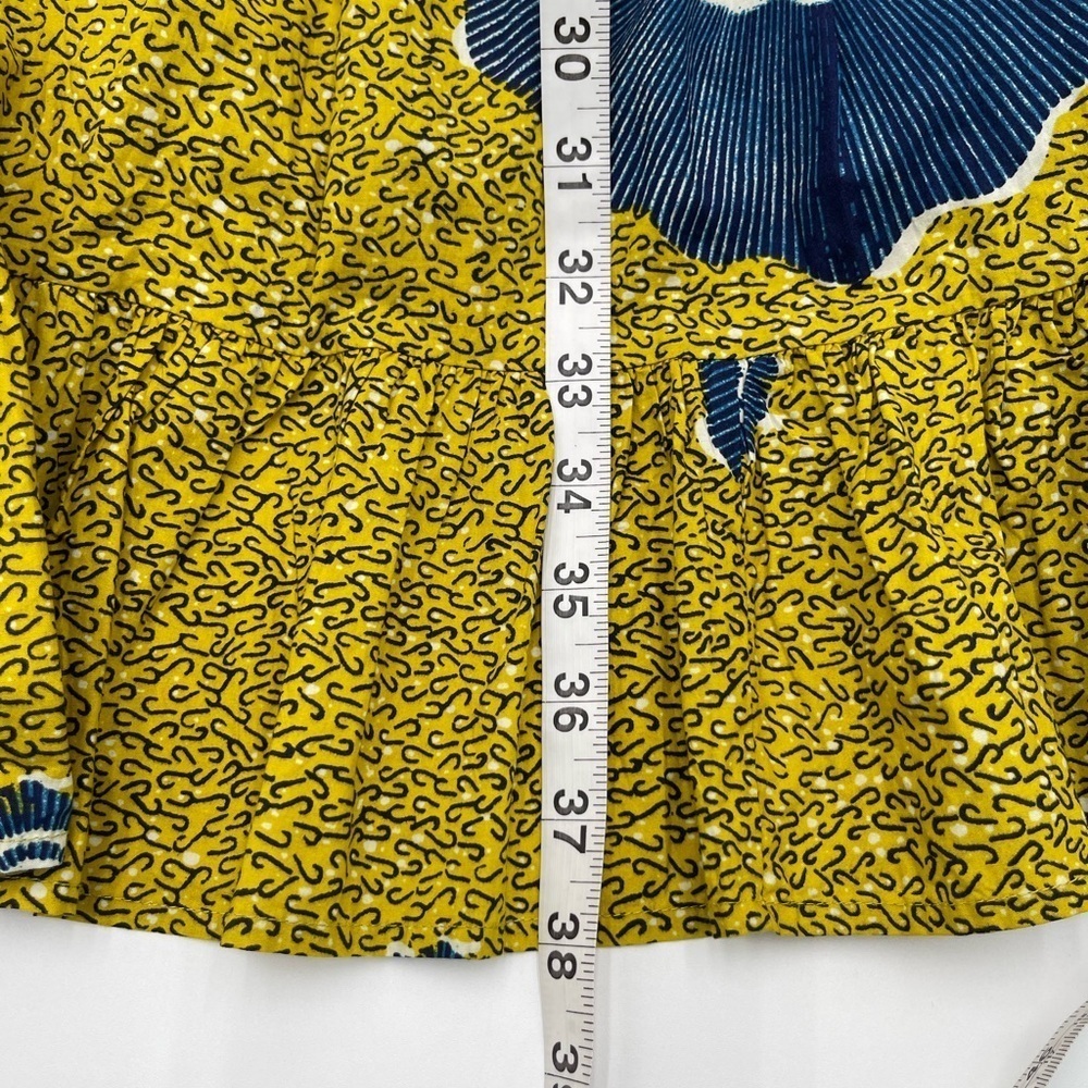 Ulla Johnson Sz 2 Emelyn 100% Cotton Dress Puff Sleeve Bold Print Wedding Event - Picture 16 of 16